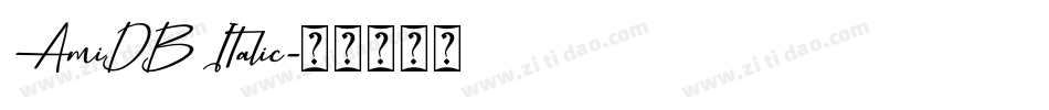 AmiDB Italic字体转换